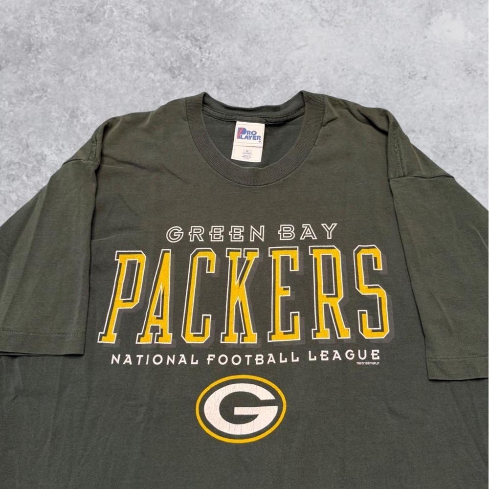 Vintage 1997 Green Bay Packers NFL T-Shirt Pro Player Single Stitch Green XL